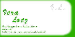 vera lotz business card
